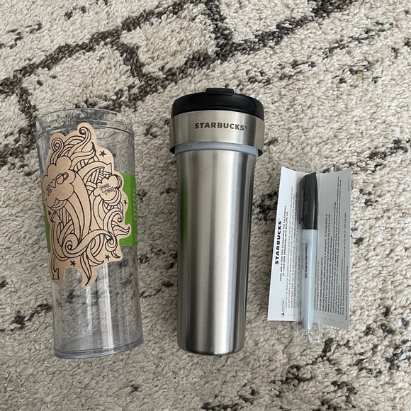 Brand New Starbucks Stainless Steel “Doodle It” 16oz Tumbler - Picture 3 of 7